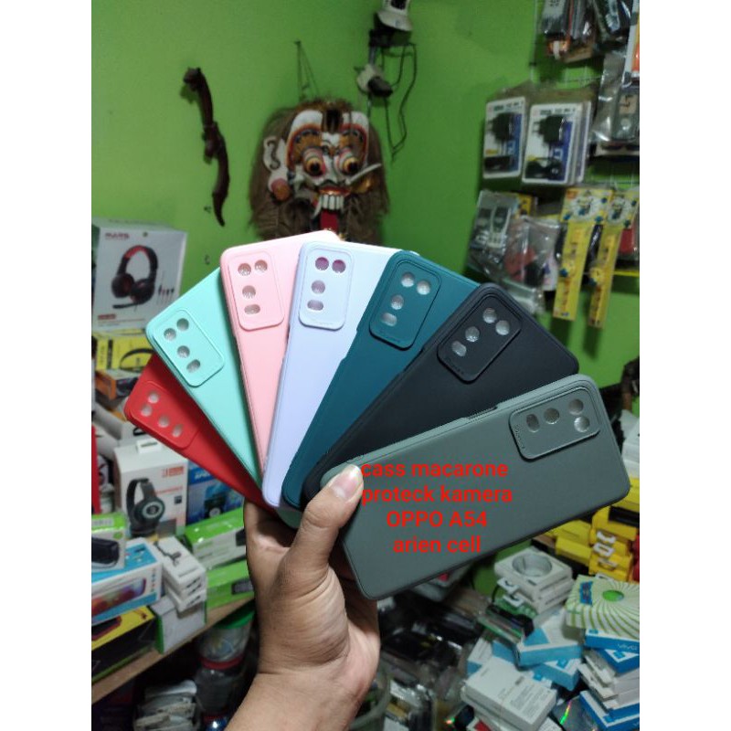 oppo a54 case macaroni proteck kamera ori