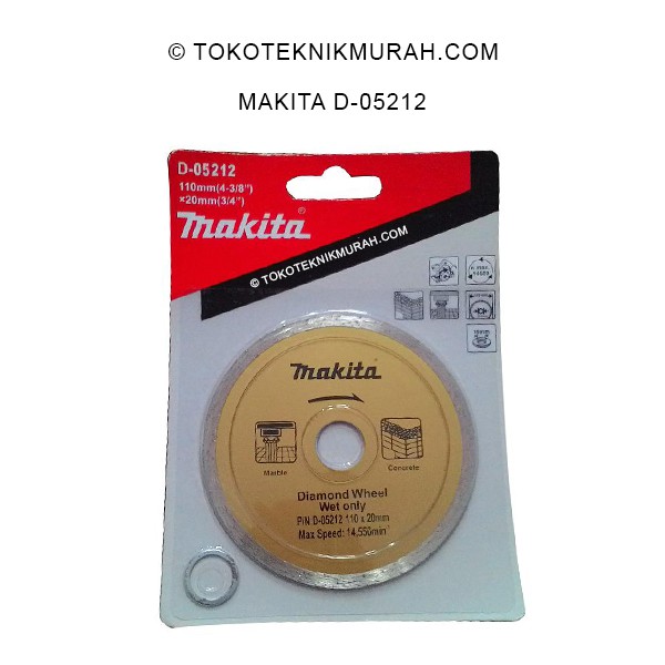 Makita D-05212 Mata Pisau Potong Keramik Diamond Wheel 110 mm Wet  4 Inch