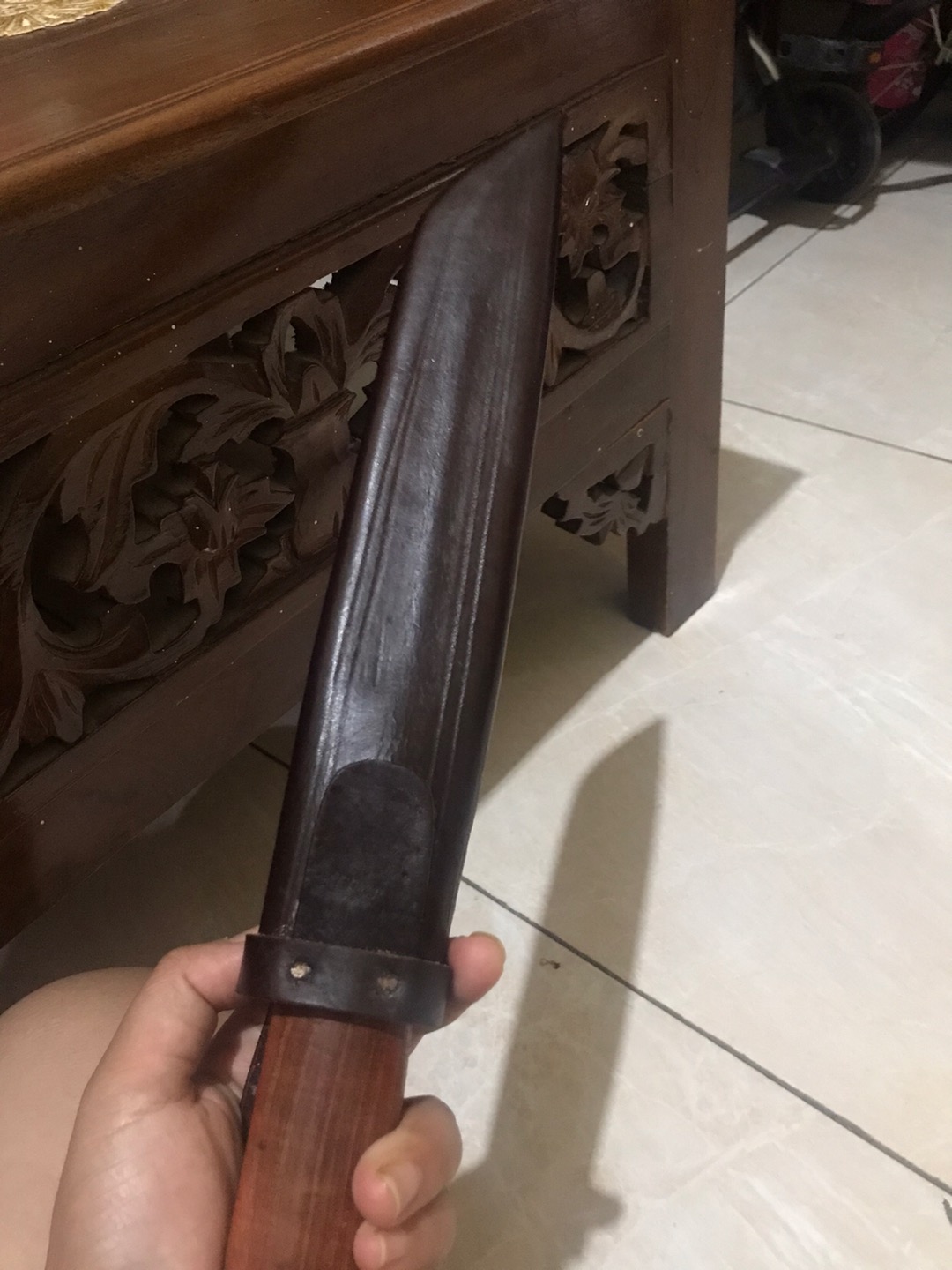 Pisau Cap Garpu Pisau Solingen Original 8 Inch Sarung Kulit