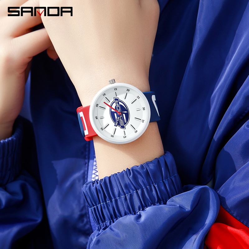 SANDA 3211 Jam Tangan Pria Wanita Analog Tali Rubber Anti Air WATCHKITE WKOS