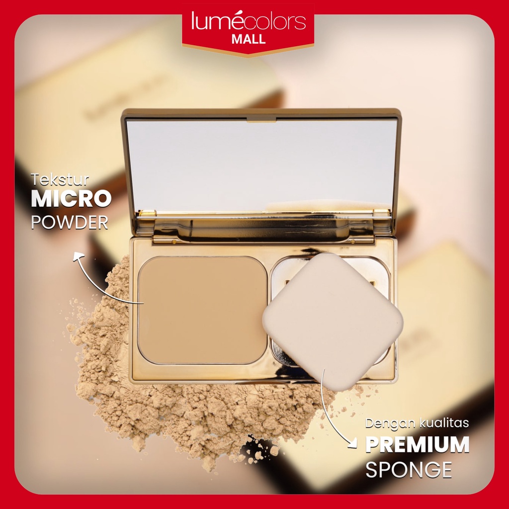 Bedak Selebgram Tahan 16 Jam Lumecolors Compact Powder Bebas Minyak Bedak Korea Anti Air