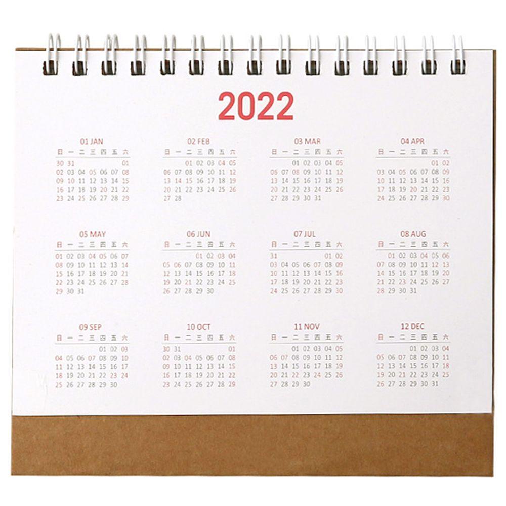 Lanfy Kalender Meja2022 Planner Aksesoris Kartun Perlengkapan Kantor2022Kalender Meja Mini Dual Jadwal Harian Table Planner Monthly Planner Table Calendar