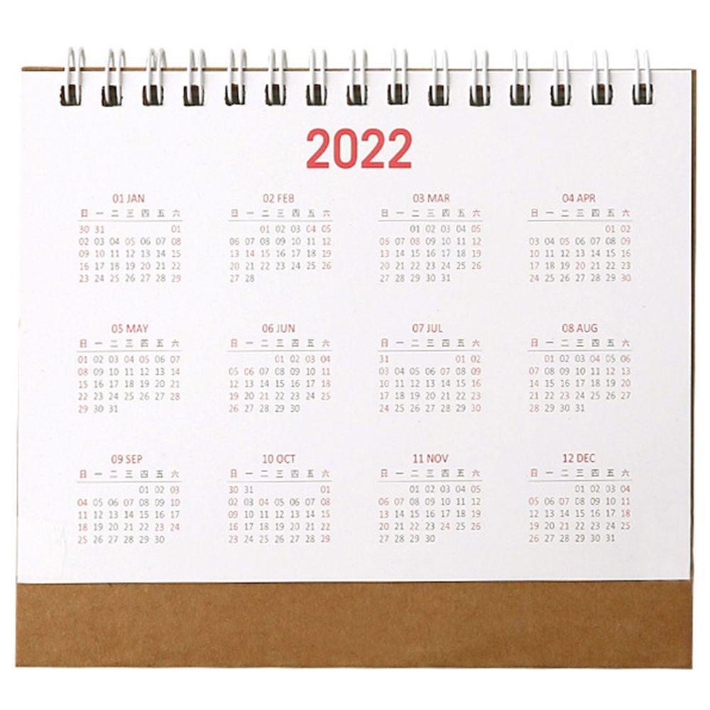 Lanfy Kalender Meja2022 Planner Aksesoris Kartun Perlengkapan Kantor2022Kalender Meja Mini Dual Jadwal Harian Table Planner Monthly Planner Table Calendar