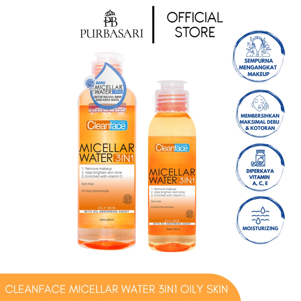 Purbasari Cleanface 3in1 Miceller Water