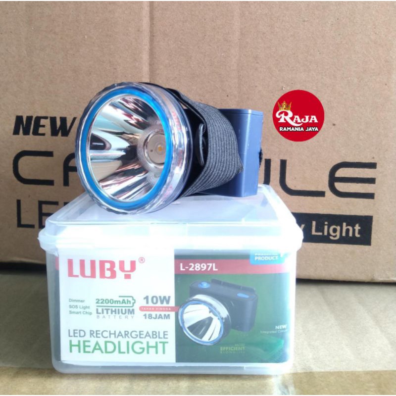 Headlights Senter Kepala Original Luby 10 Watt Type Terbaru L-2897