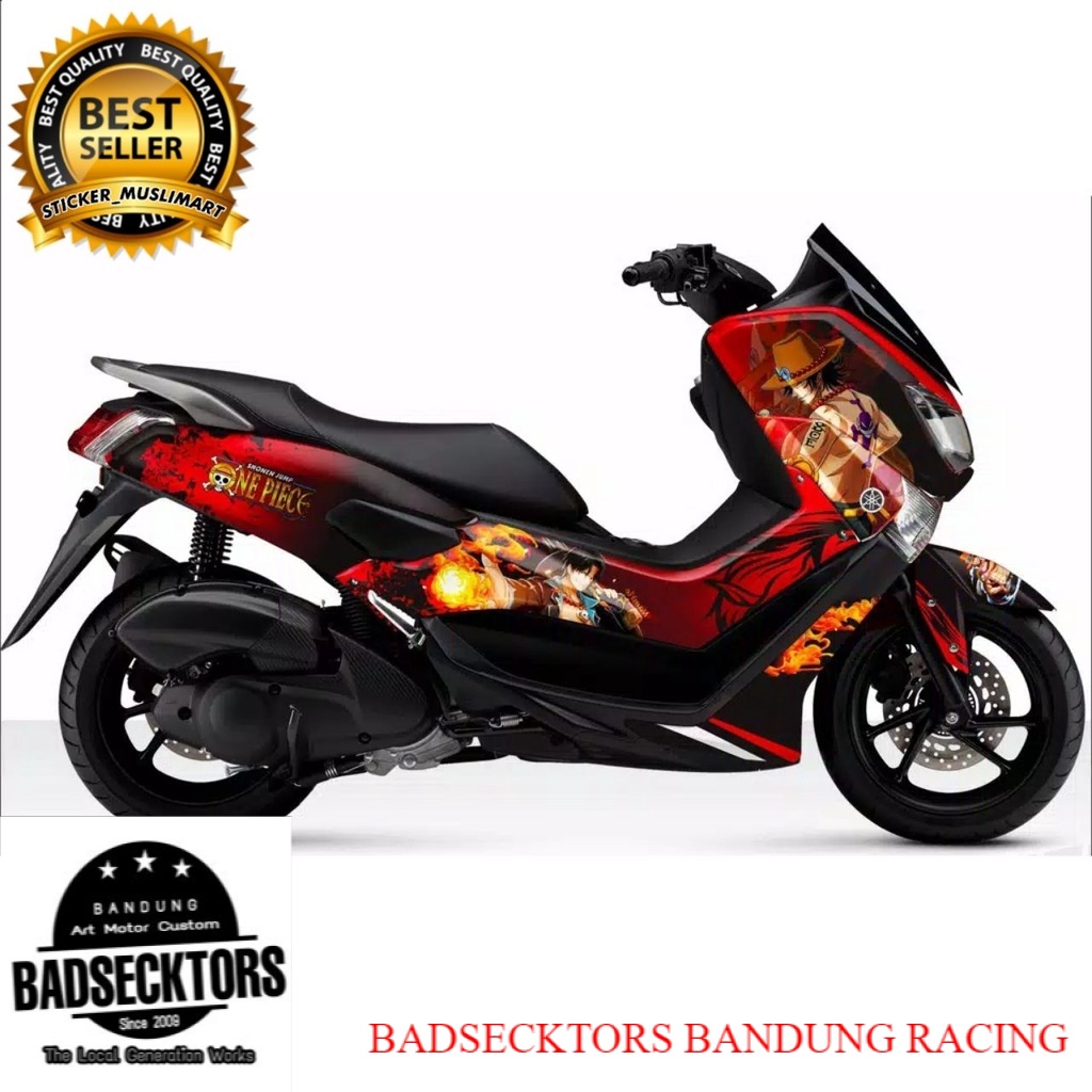Decal Nmax 155 motif one piece merah keren