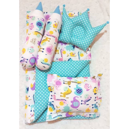 Bantal Guling Bayi Anti Peyang - 4in1 Set - bantal guling bayi set- Perlengkapan Tidur Bayibaby Bed 