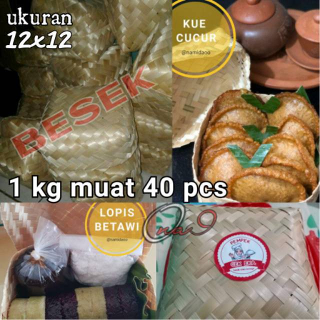 

Besek,pipiti anyaman bambu box kotak snack termurah kotak souvenir