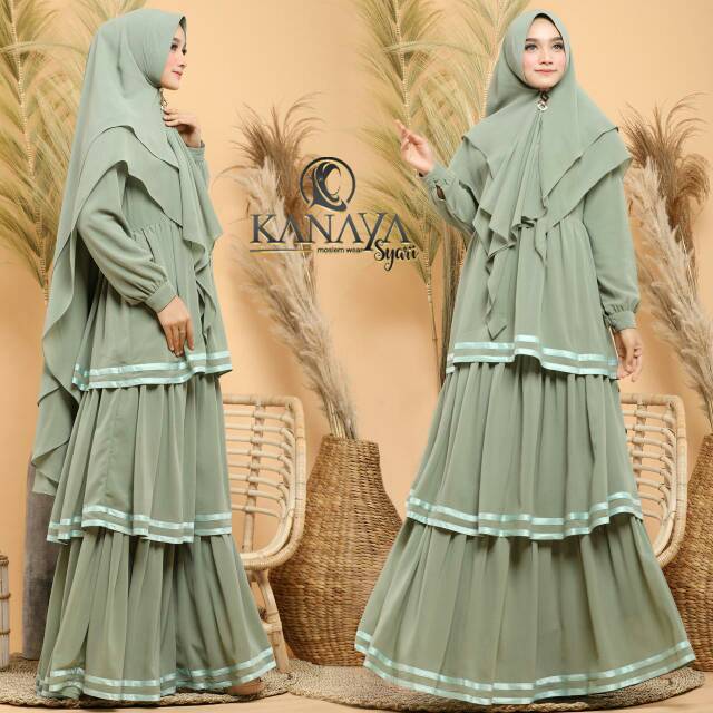 Gamis Syari Muslimah Cerutty Babydoll Queena Ori by Kanaya