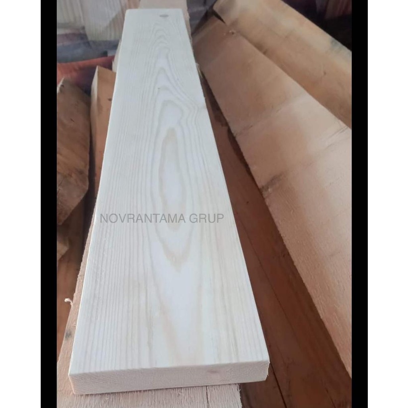 Papan Kayu Pinus Jati Belanda 12x2,5 cm panjang 200 cm , papan kayu jati belanda serut halus