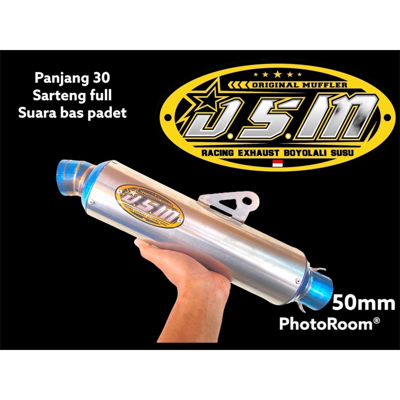 Knalpot Dsm jenong kompetisi 30cm corong blue dpj rms bss cts wrx