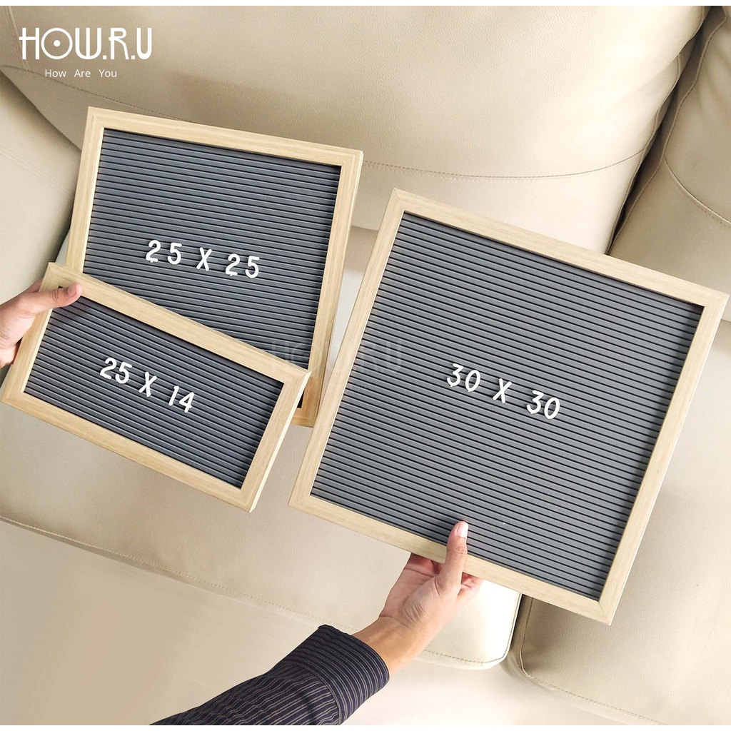 HOW.R.U | 30x30 cm Letter Board Persegi Sudah Include Huruf / Papan Nama Bayi / Papan Menu / Dekorasi Rumah Viral 30x30 cm