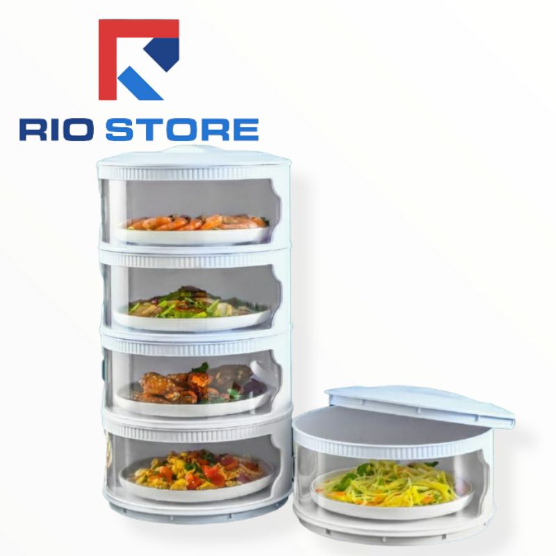 TUDUNG SAJI 4 SUSUN/ RAK MAKANAN SERBAGUNA/ RAK MAKANAN TAHAN PANAS