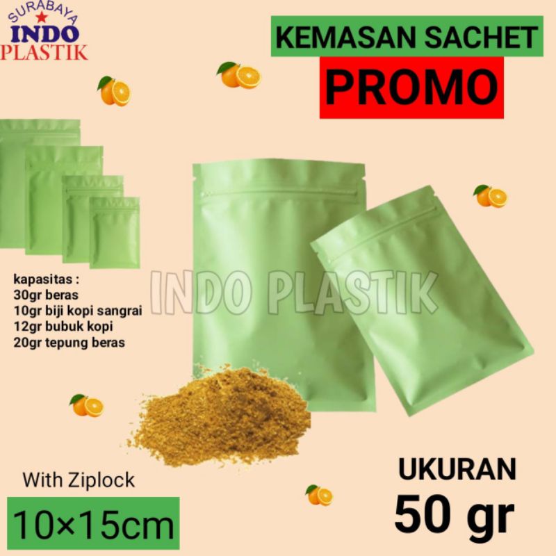 Kemasan Aluminium Foil Sachet 10cm×15cm Warna Flat Bottom Ziplock Bag