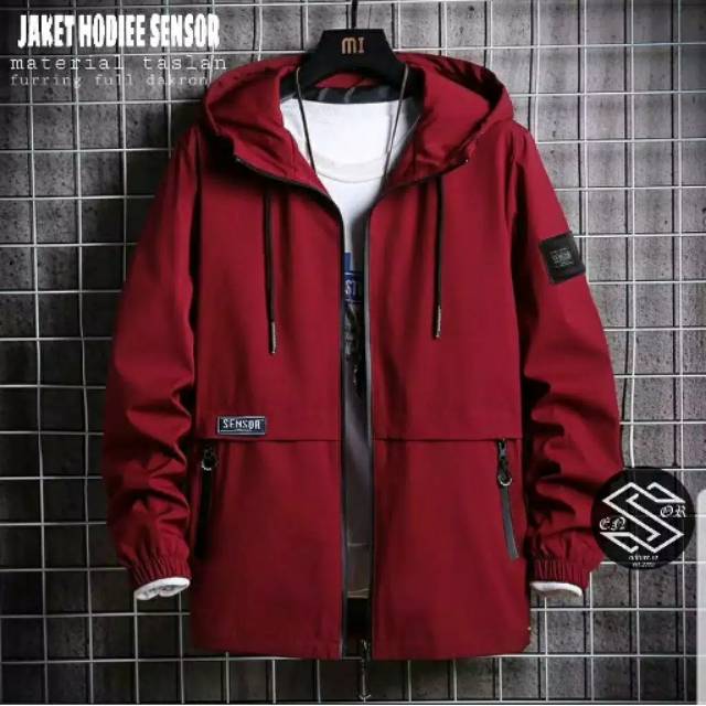 (BAYAR DI TEMPAT/COD) JAKET BOMBER POLOS HOODIE PRIA TERBARU WATERPROOf ANTI AIR