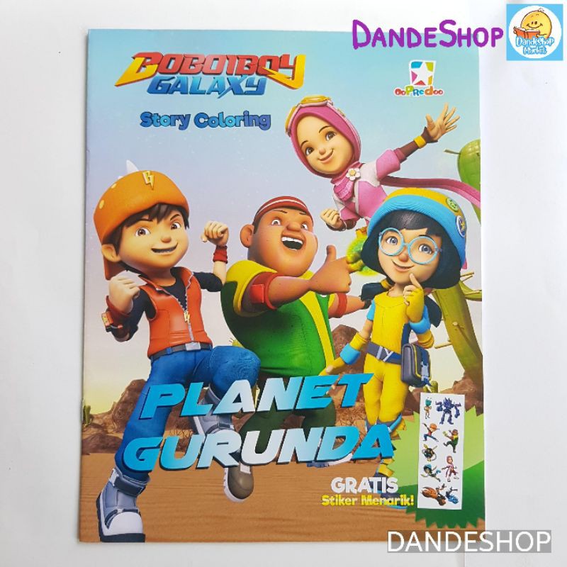 Boboiboy Galaxy Story Coloring Buku Mewarnai Boboi Boy Stiker Menarik By Oopredoo Shopee Indonesia