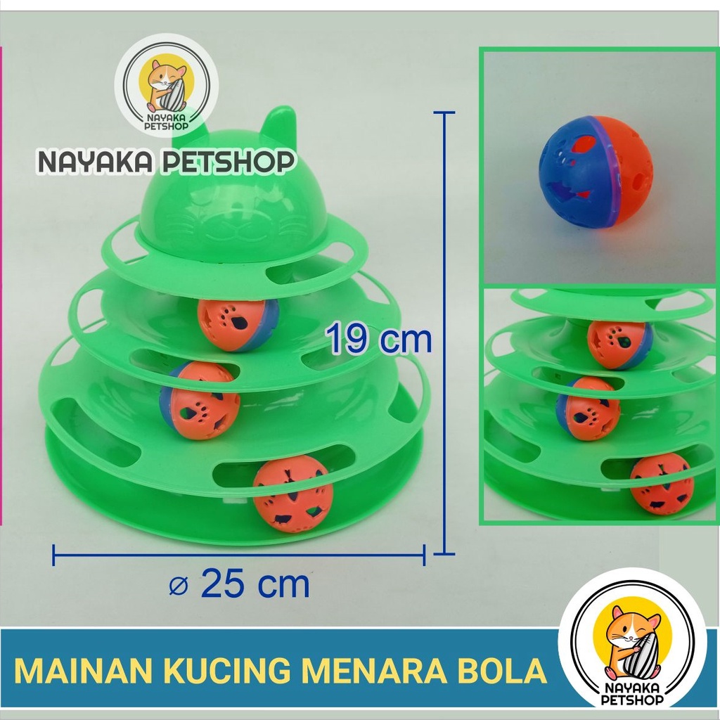 Mainan Kucing Bola Menara Tower Play Track