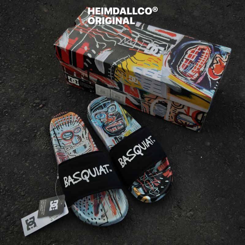 DC SHOES x BASQUIAT SLIDES SD WHITE MULTICOLOR ORIGINAL