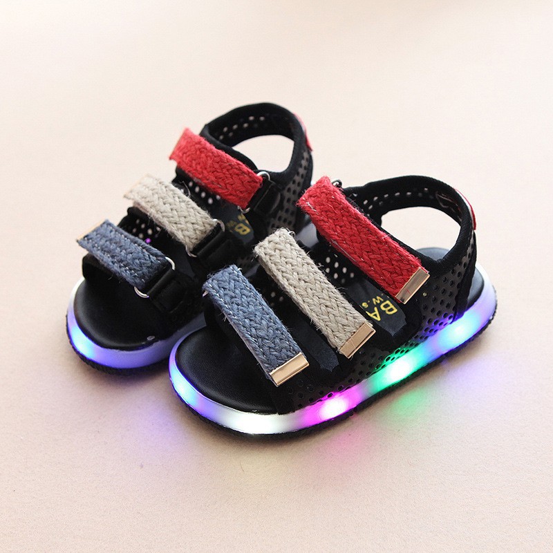 girls light up sandals
