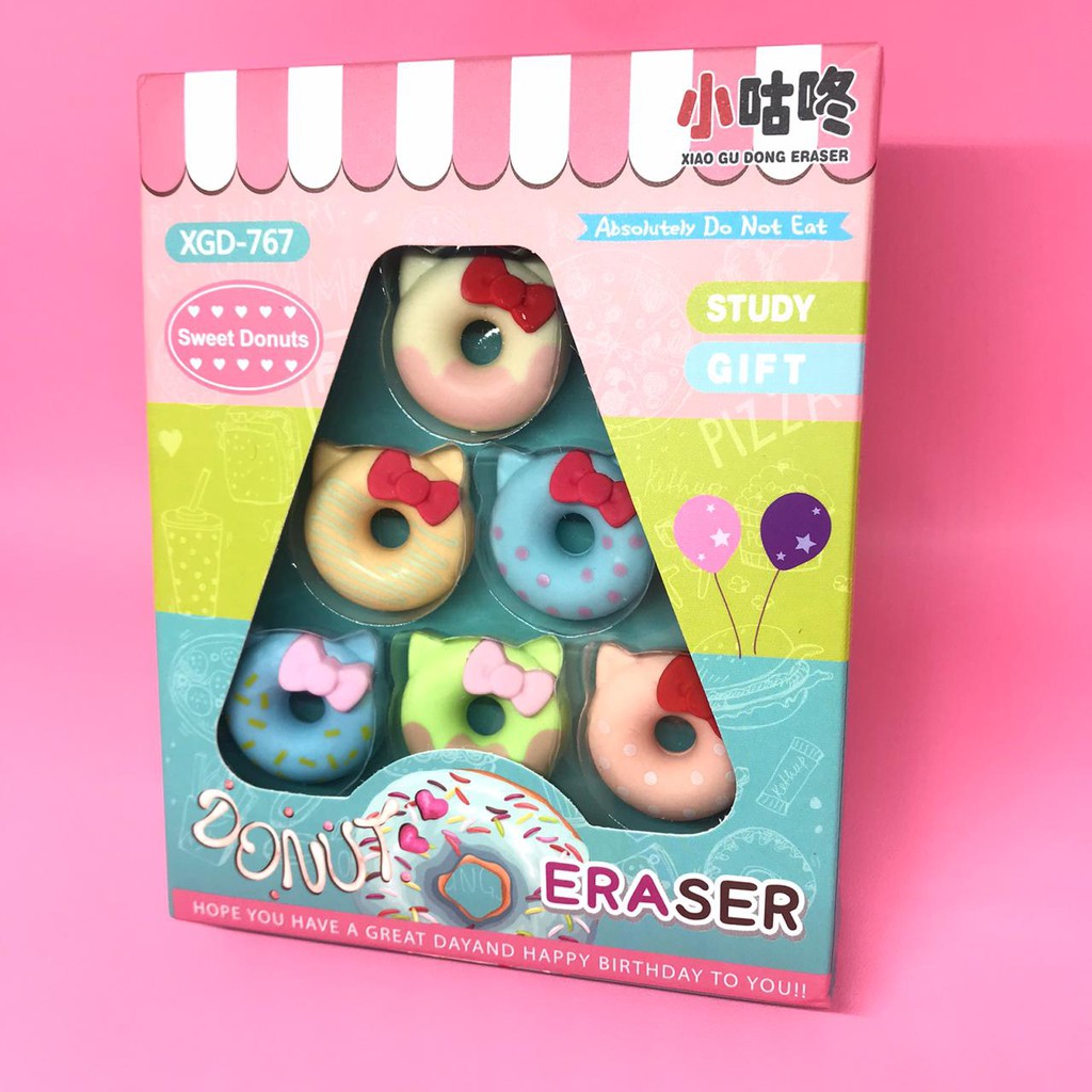 

PENGHAPUS DONAT KUPING MICKEY SET 6 PCS UNIK LUCU GEMAS ERASER HAPUSAN READY STOCK WARNA WARNI