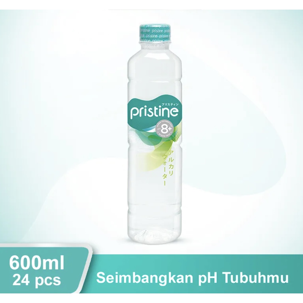 Air Mineral Pristine 600 ML  P.H 8.6 [ 1 kartonan isi 24 Botol ]