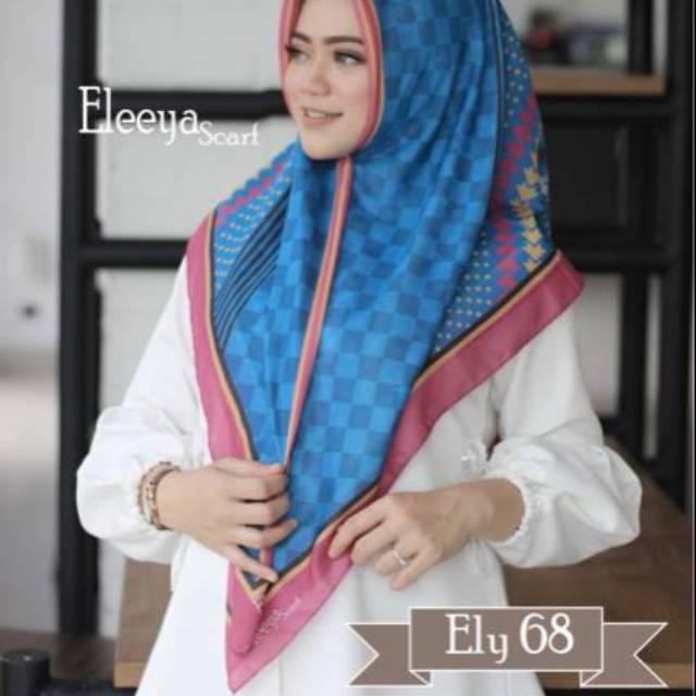 HIJAB SEGIEMPAT MOTIF ELY 68 II Eleeya Scarf