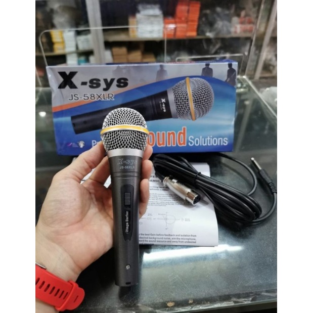 MIC KABEL X SYS 58 XLR PROFESIONAL SOUND MICROPHONE BERBAHAN BERAT Panjang Kabel 3m