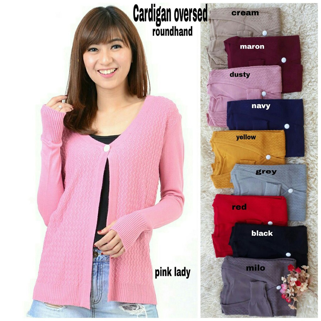 [Cardigan gigi RH RO] Blouse Wanita Rajut Varian Warna