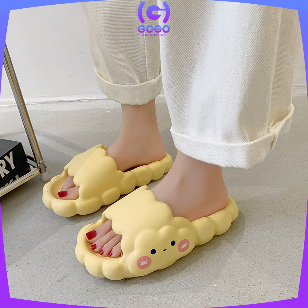 GOGO-S37 Sandal Selop Wanita Motif Awan Cloud Tebal Empuk / Sandal Rumah Jelly Bahan Eva Import Anti Slip