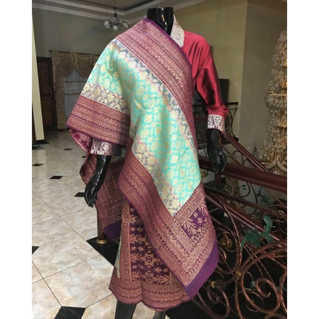 SONGKET LIMAR SARTIBI- SONGKET TENUNAN PALEMBANG ASLI- BENANG EMAS ASLI- LIMAR- SUTRA
