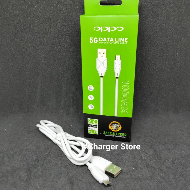 Kabel Data Oppo 2.4A Fast Charging Micro USB 5G Data Line Quick Charge