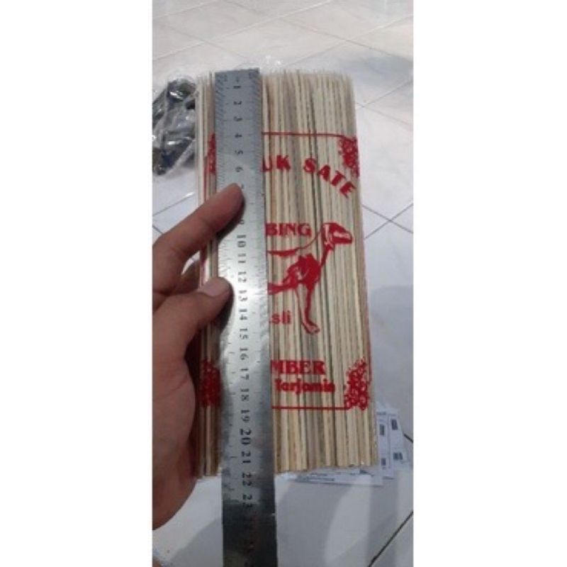 TUSUK SATE CAP KAMBING Ukuran 22cm Isi 100pcs Berat 140grm