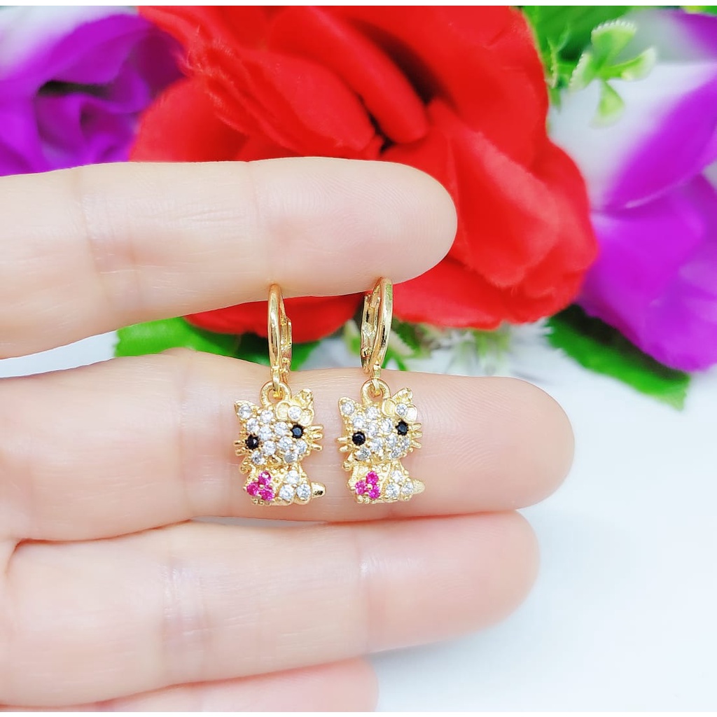 Kalung&amp;anting apel dan kalung Hello Kitty