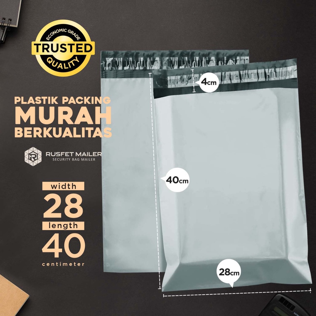 

Polymailer Ekonomis Light Gray | Plastik Packing Online Murah - 28x40