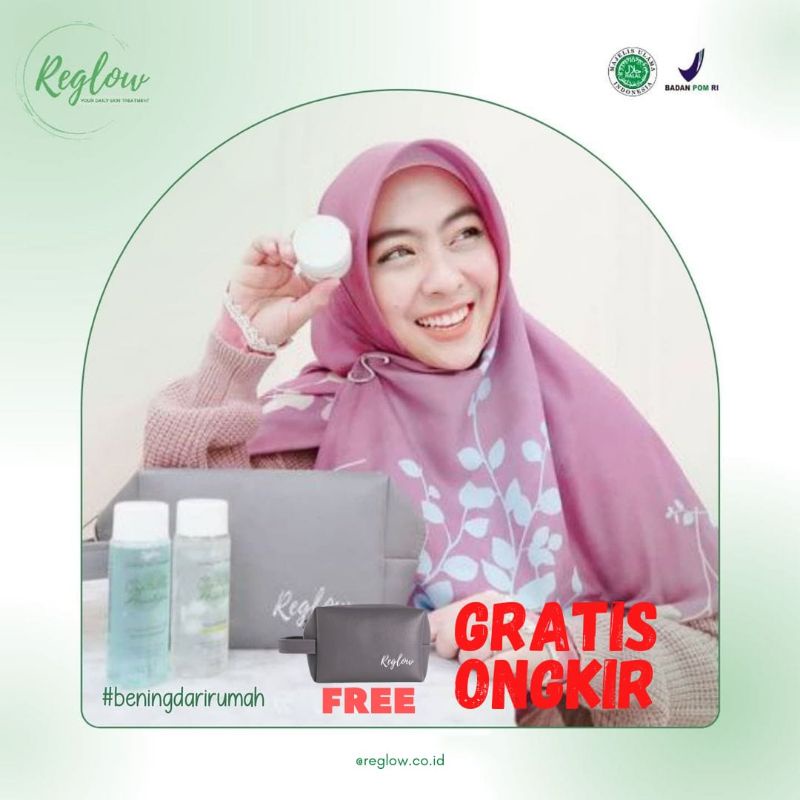 REGLOW Beauty Paket Perawatan Kecantikan Wajah / Skincare Glowing Skin Treatment Bpom Mui / Reglow S