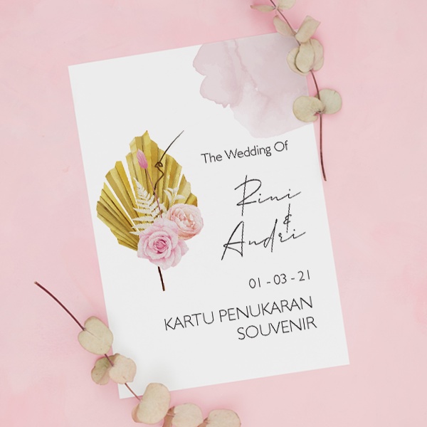 Kartu / Voucher Souvenir | Kartu Pengambilan Makanan | Kartu Ucapan Terimakasih Pernikahan | Wedding