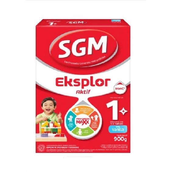 SGM Eksplor Aktif 1+ Pro-GressMaxx Vanilla | Madu Susu Pertumbuhan 900 gr