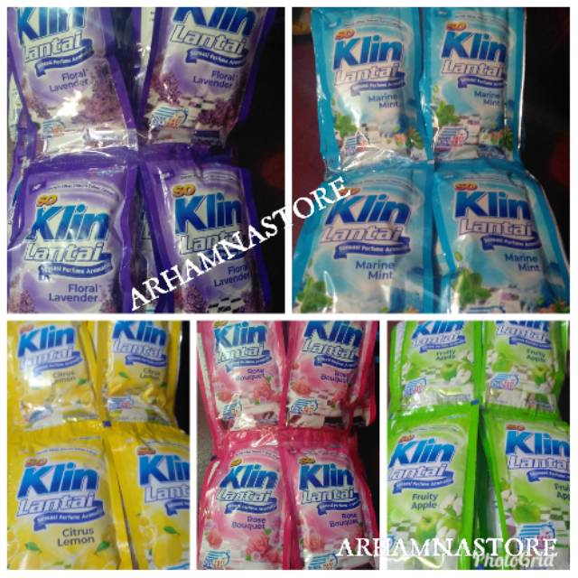 Soklin lantai renceng isi 6sachet kemasan 25ml