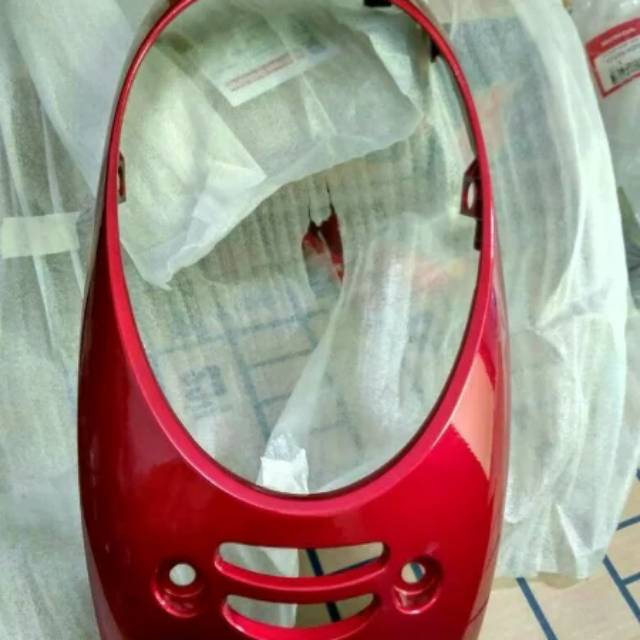 Tameng panel cover lampu depan scoopy fi  berkualitas hitam merah putih