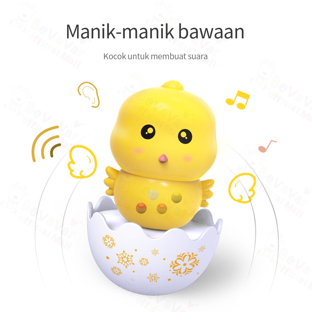 BEVAVAR Mainan Bayi Mainan Tumbler Betuk Hewan Bisa Bunyi