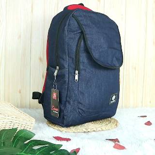 Jual Tas Ransel Backpack Distro Bahan Kain Jeans Sekolah