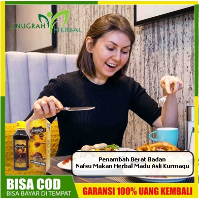Obat Gemuk Badan, Penggemuk Badan, Pipi, Penambah Berat Badan & Nafsu Makan Herbal Madu Asli Kurmaqu