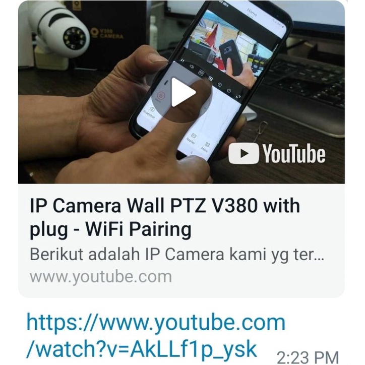 IPCAM / IP Camera Lampu Dinding V380 PTZ, 4 IR &amp; 4 LED