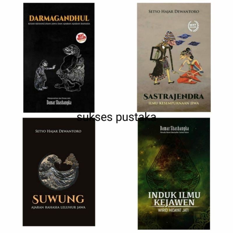 PAKET MURAH 6 BUKU DAMAR SHASHANGKA - BUKU ILMU JAWA KUNO, GATHOLOCO, SUWUNG, DARMAGANDHUL, INDUK ILMU KEJAWEN, SASTRA JENDRA [ORIGINAL]