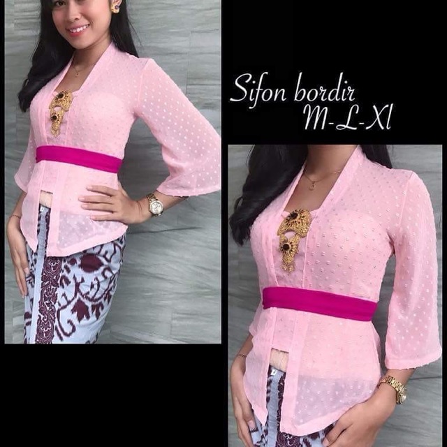 Set kebaya jadi sifon polka