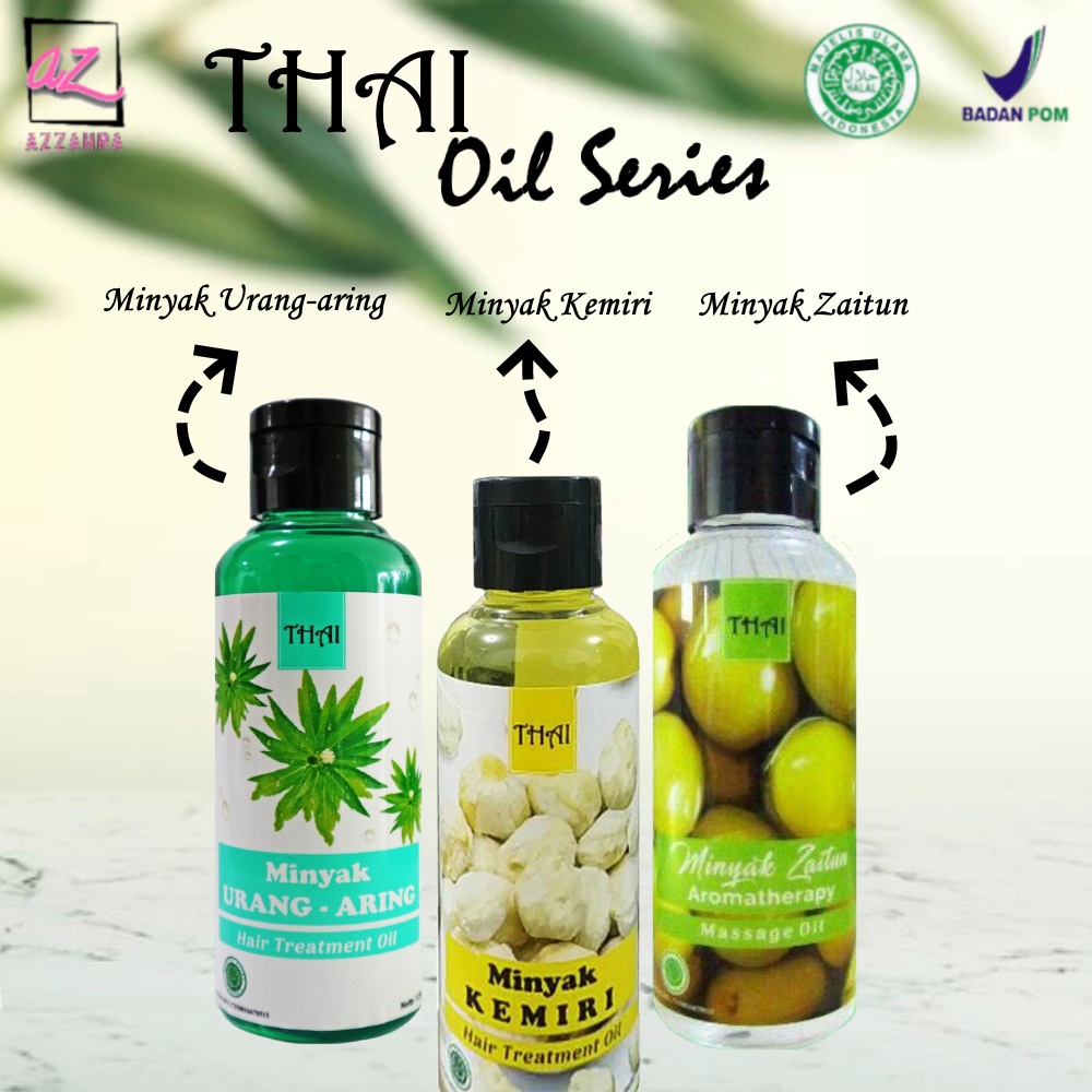 THAI Hair Treatment Oil | Minyak Zaitun | Minyak Urang-aring | Minyak Kemiri