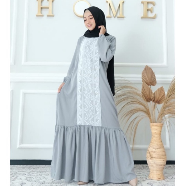 Putri Dania Gamis Shireen premium collection aksen renda all size Fit to L