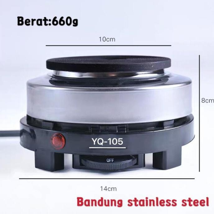 1Set Teko Kaca 450Ml Plus Kompor Listrik Mini Elektrik 64Lla44Dsp