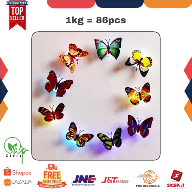 [YS]LED kupu-kupu | lampu hias kupu kupu | lampu kupu kupu LED dekorasi