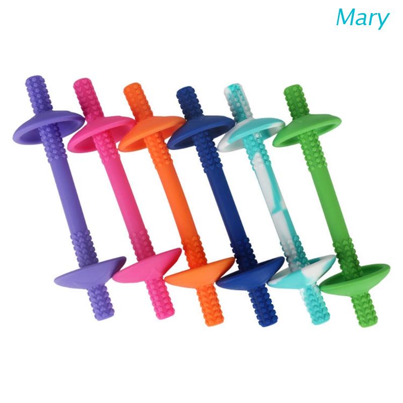 Mary 2 Set Mainan Teether Bayi Newborn Model Hollow Out Bahan Silikon Food Grade